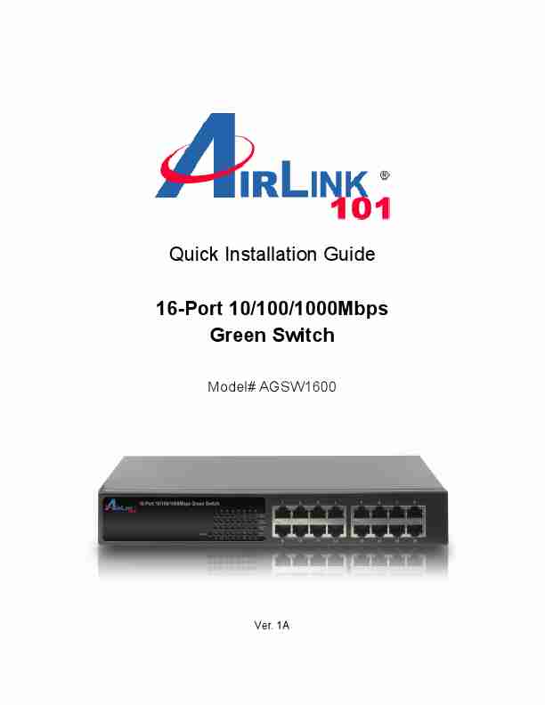 Airlink101 Switch AGSW1600-page_pdf